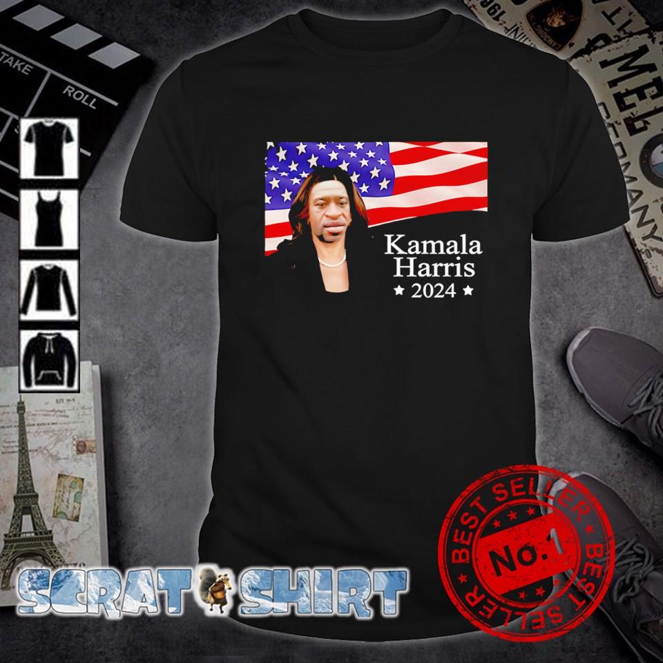 Top george Floyd Kamala Harris 2024 US Flag shirt