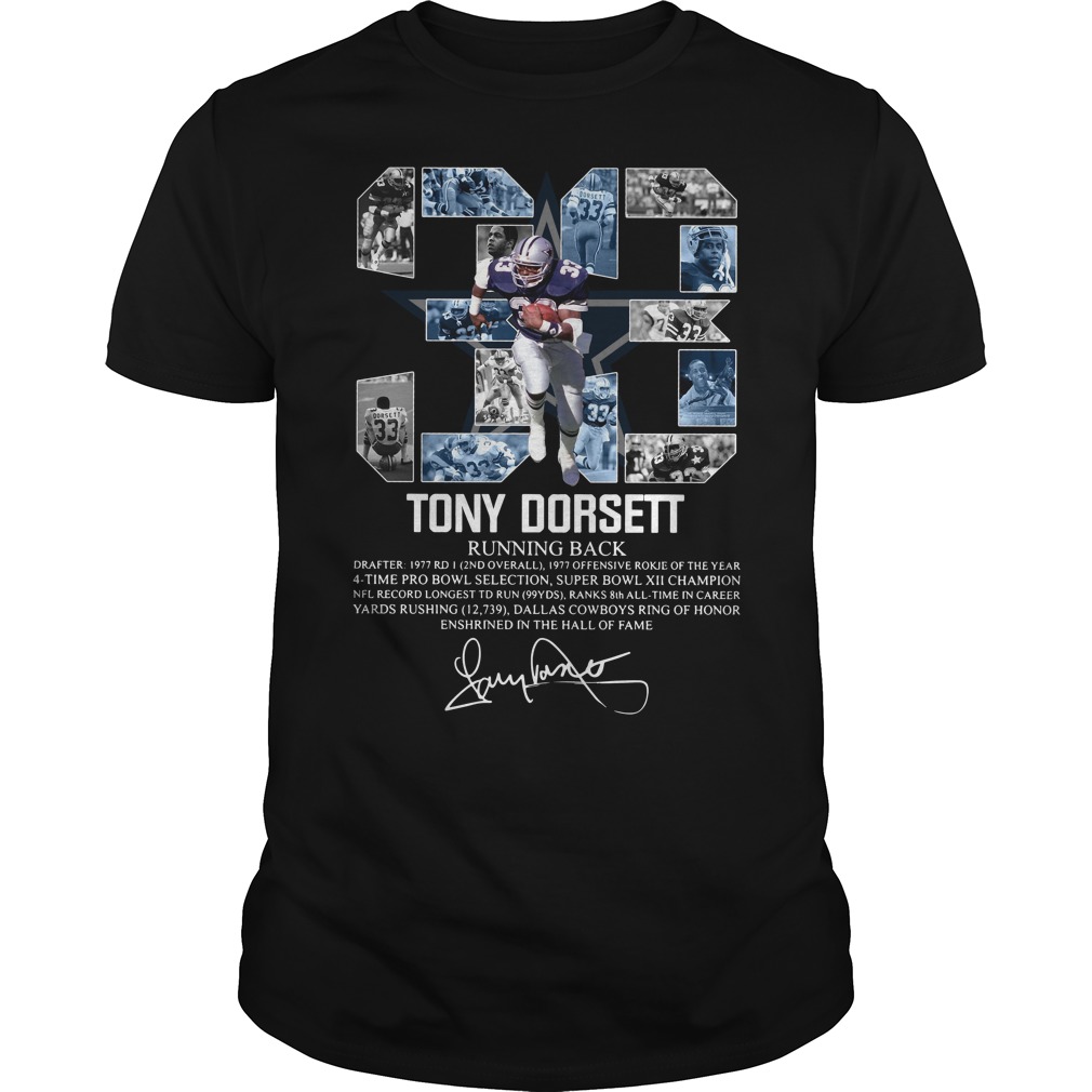 tony dorsett t shirt